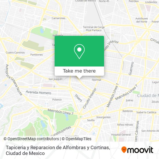 Tapiceria y Reparacion de Alfombras y Cortinas map