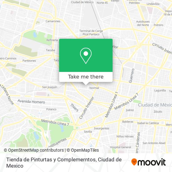 Tienda de Pinturtas y Complemerntos map