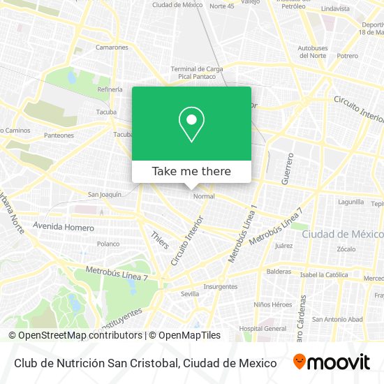 Mapa de Club de Nutrición San Cristobal