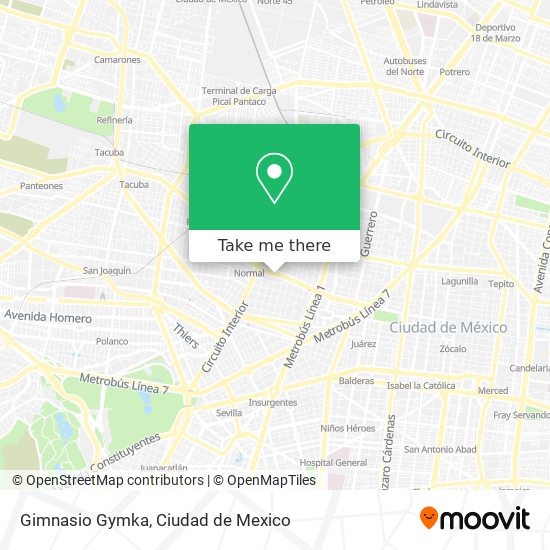 Gimnasio Gymka map