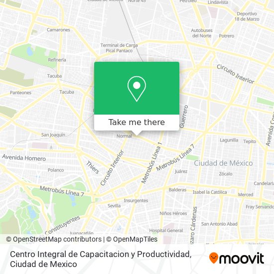 Centro Integral de Capacitacion y Productividad map