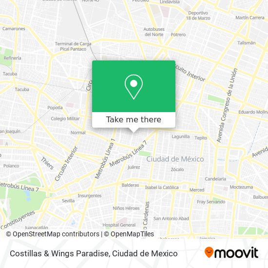 Mapa de Costillas & Wings Paradise