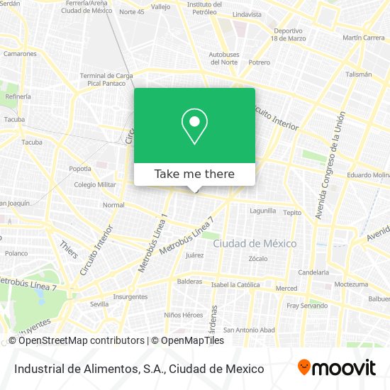 Industrial de Alimentos, S.A. map