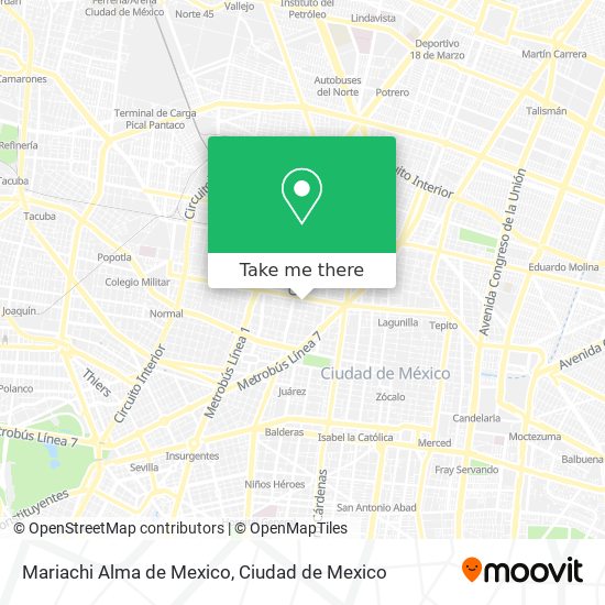 Mapa de Mariachi Alma de Mexico