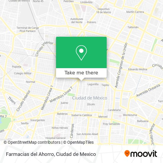 Farmacias del Ahorro map