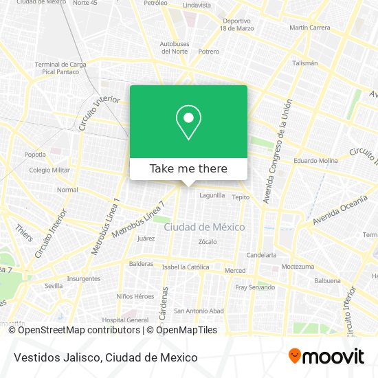 Mapa de Vestidos Jalisco