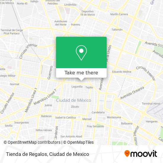 Tienda de Regalos map