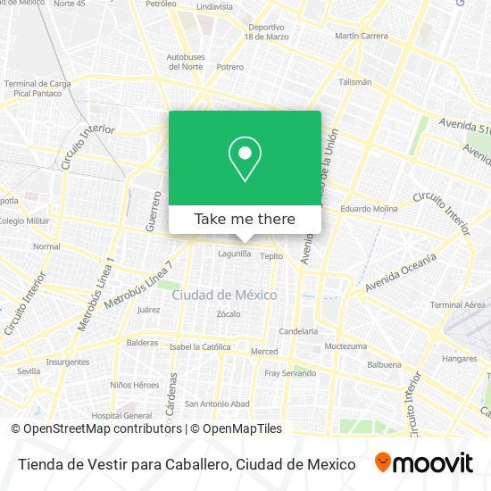Tienda de Vestir para Caballero map