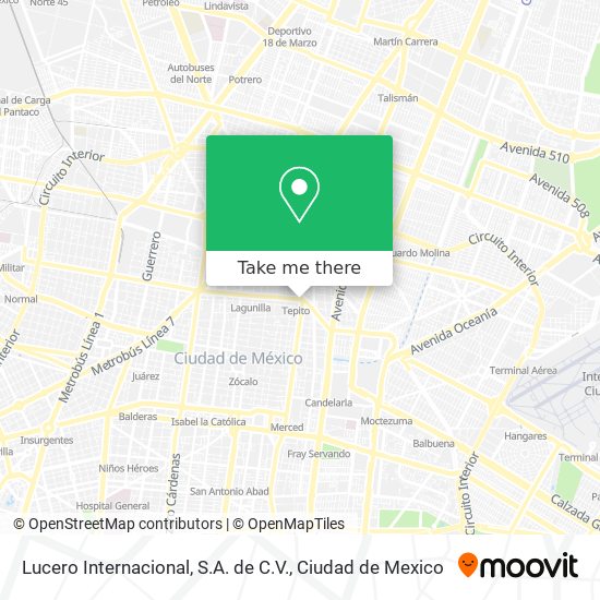Lucero Internacional, S.A. de C.V. map
