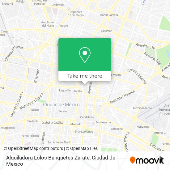 Alquiladora Lolos Banquetes Zarate map