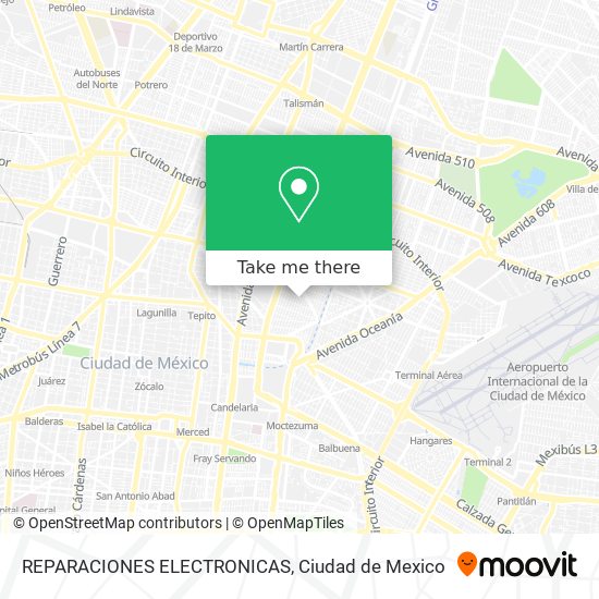 REPARACIONES ELECTRONICAS map