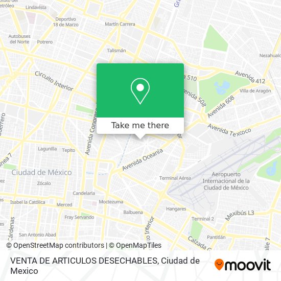 VENTA DE ARTICULOS DESECHABLES map