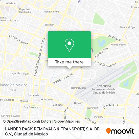 LANDER PACK REMOVALS & TRANSPORT, S.A. DE C.V. map