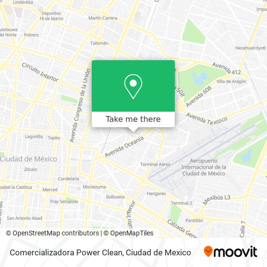 Mapa de Comercializadora Power Clean