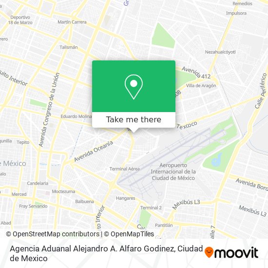 Mapa de Agencia Aduanal Alejandro A. Alfaro Godinez