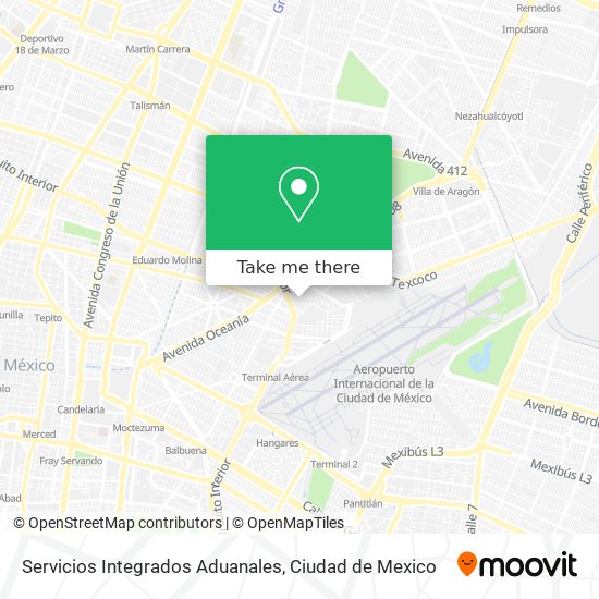 Mapa de Servicios Integrados Aduanales