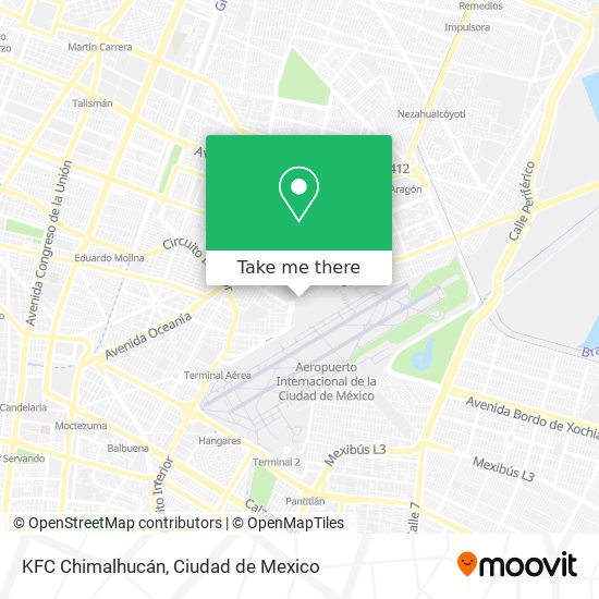 KFC Chimalhucán map