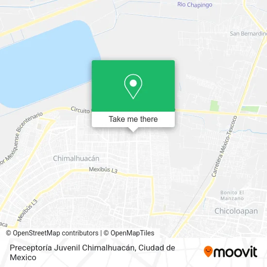 Preceptoría Juvenil Chimalhuacán map