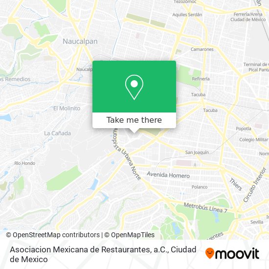 Mapa de Asociacion Mexicana de Restaurantes, a.C.