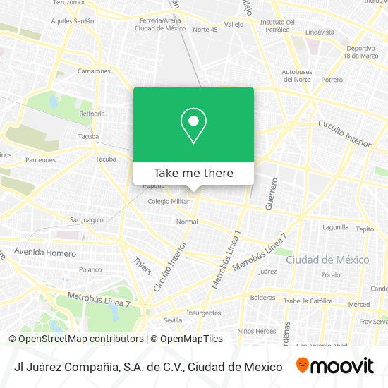 Jl Juárez Compañía, S.A. de C.V. map