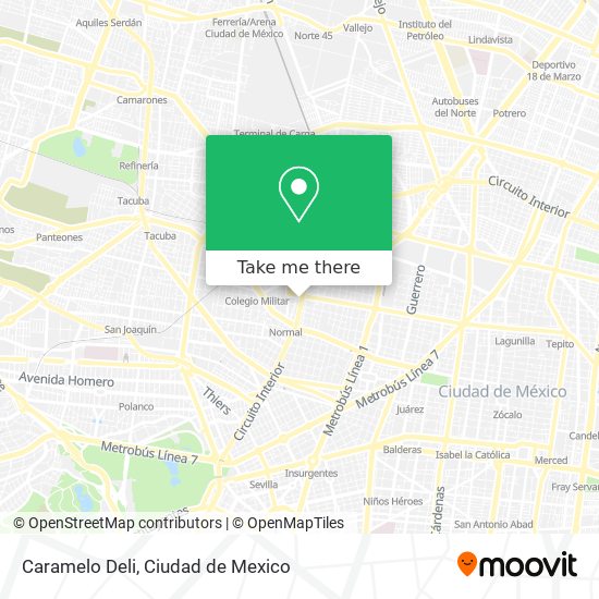 Caramelo Deli map