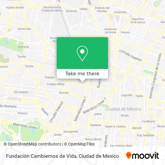 Mapa de Fundación Cambiemos de Vida