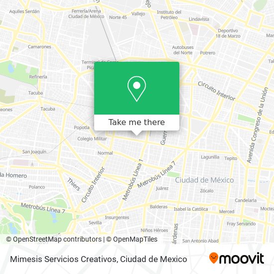 Mapa de Mimesis Servicios Creativos