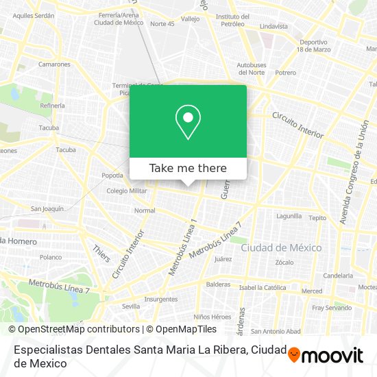 Especialistas Dentales Santa Maria La Ribera map