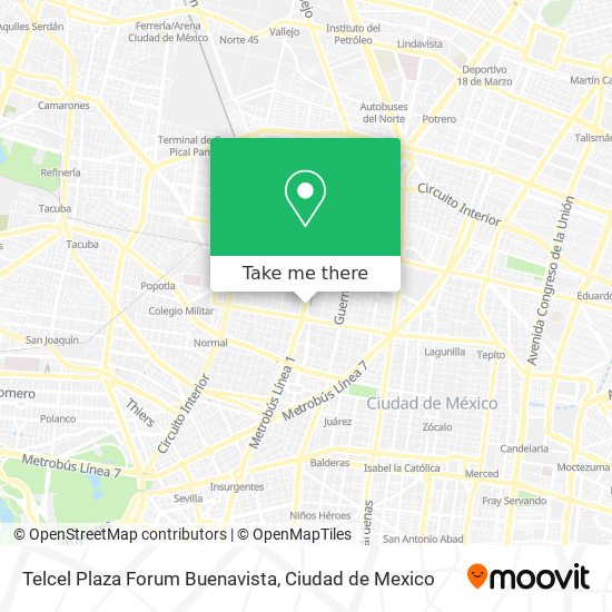 Mapa de Telcel Plaza Forum Buenavista