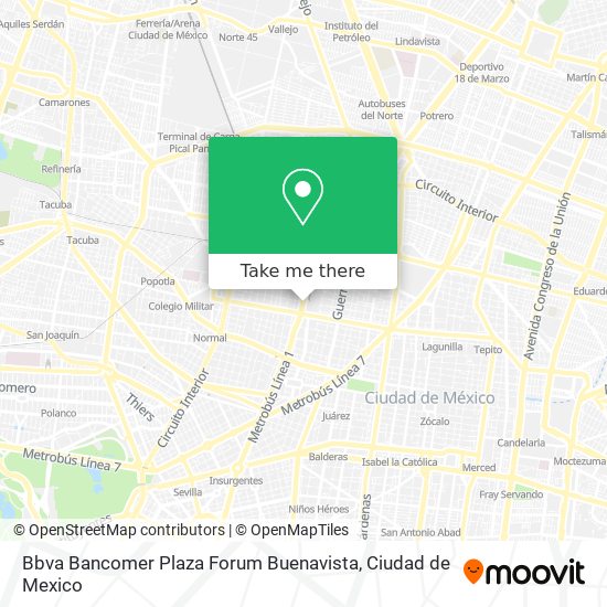 Bbva Bancomer Plaza Forum Buenavista map