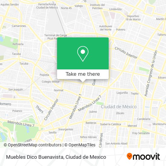 Muebles Dico Buenavista map