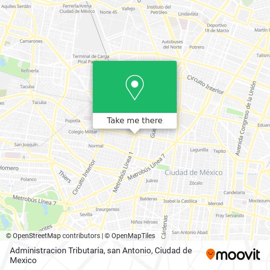 Administracion Tributaria, san Antonio map