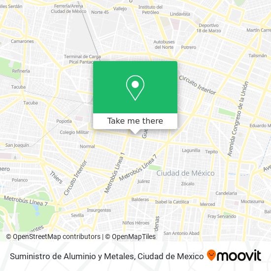 Suministro de Aluminio y Metales map