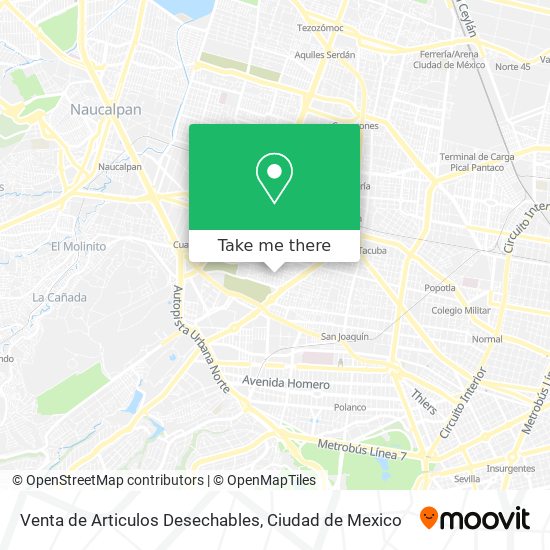 Mapa de Venta de Articulos Desechables