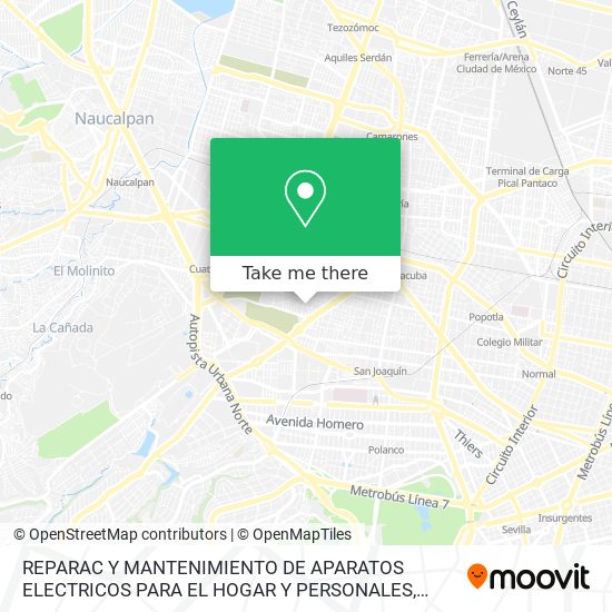 REPARAC Y MANTENIMIENTO DE APARATOS ELECTRICOS PARA EL HOGAR Y PERSONALES map