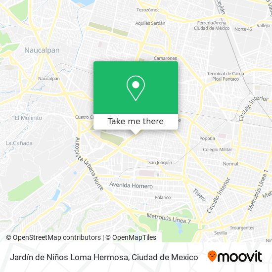Mapa de Jardín de Niños Loma Hermosa