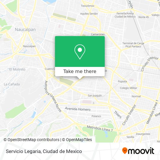 Servicio Legaria map