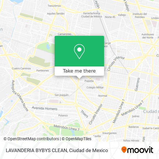 Mapa de LAVANDERIA BYBYS CLEAN