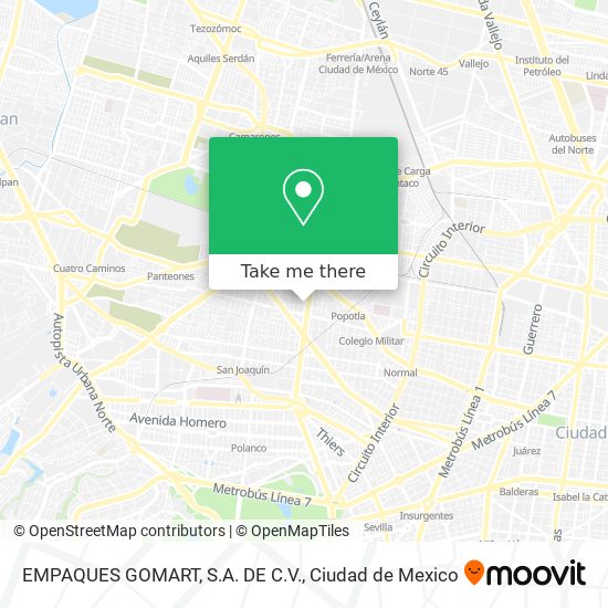 EMPAQUES GOMART, S.A. DE C.V. map