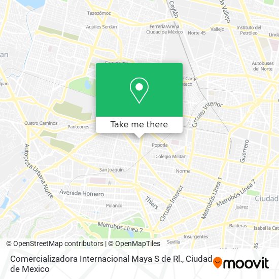 Mapa de Comercializadora Internacional Maya S de Rl.