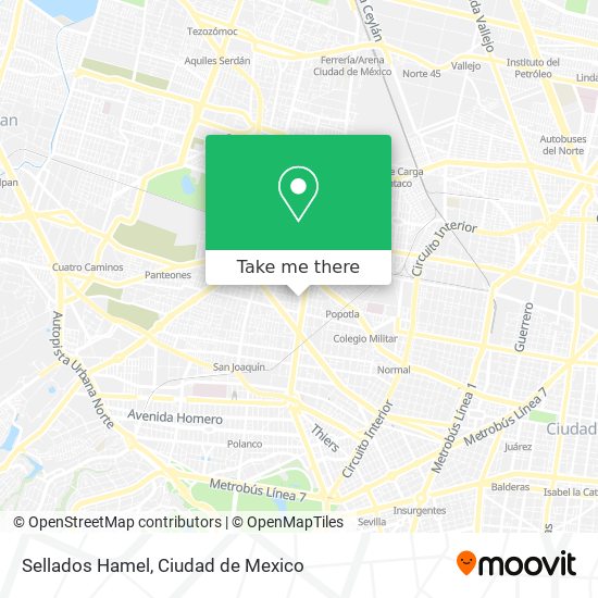 Sellados Hamel map