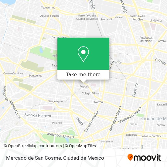 Mercado de San Cosme map