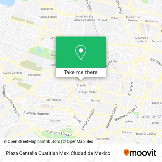 Plaza Centella Cuatitlan Mex map
