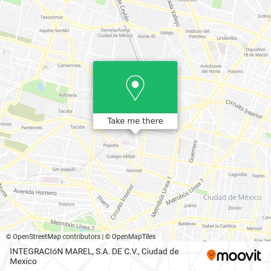 Mapa de INTEGRACIóN MAREL, S.A. DE C.V.