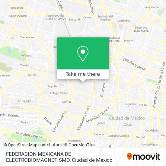 FEDERACION MEXICANA DE ELECTROBIOMAGNETISMO map