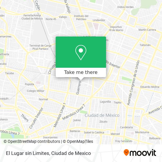 El Lugar sin Limites map