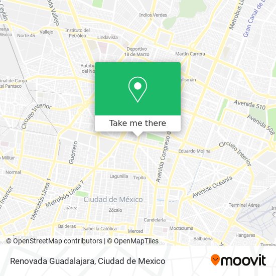 Mapa de Renovada Guadalajara