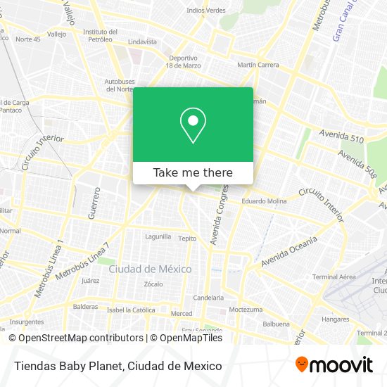 Mapa de Tiendas Baby Planet