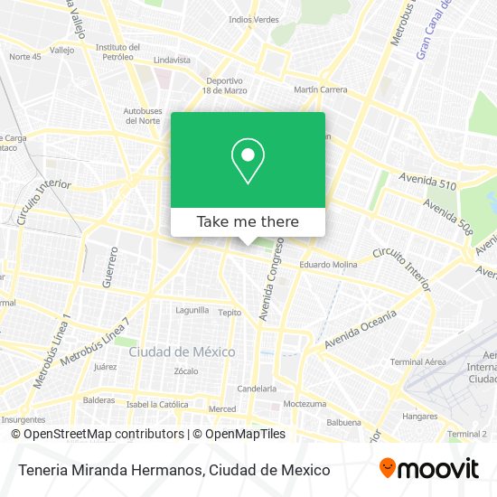 Teneria Miranda Hermanos map