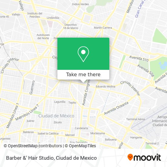 Mapa de Barber &' Hair Studio